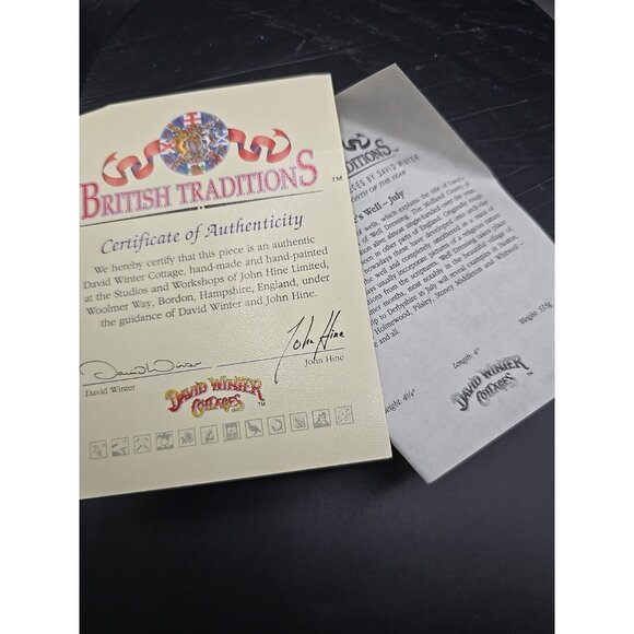 Vintage David Winter Cottages "St Anne's Well" 1989, July British Traditions Box - Picture 8 of 9